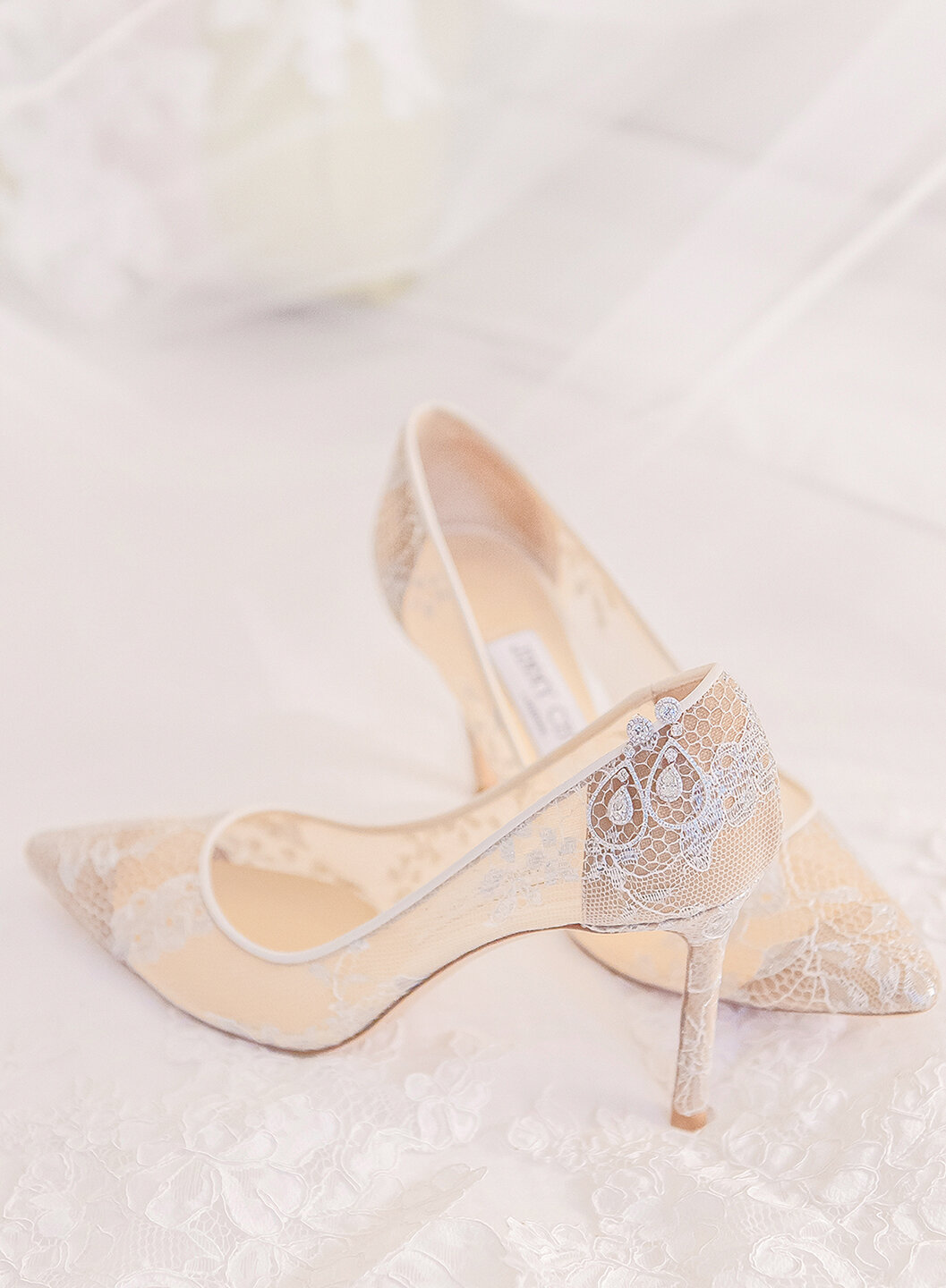 A detail of the bride shoes