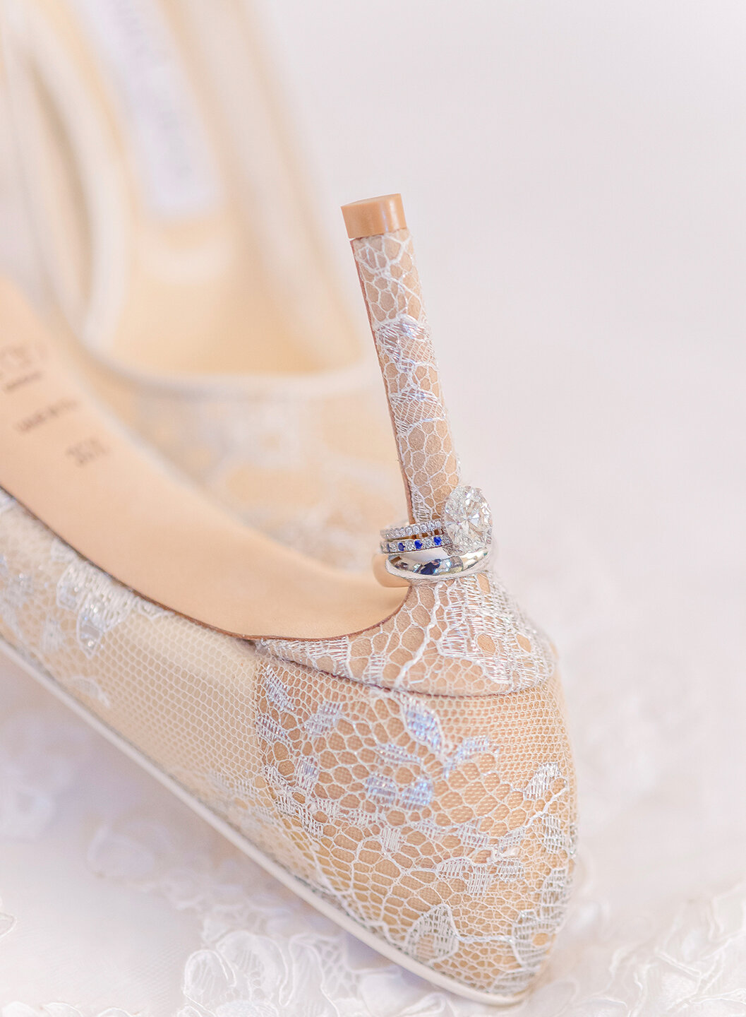 A detail of the bride shoes