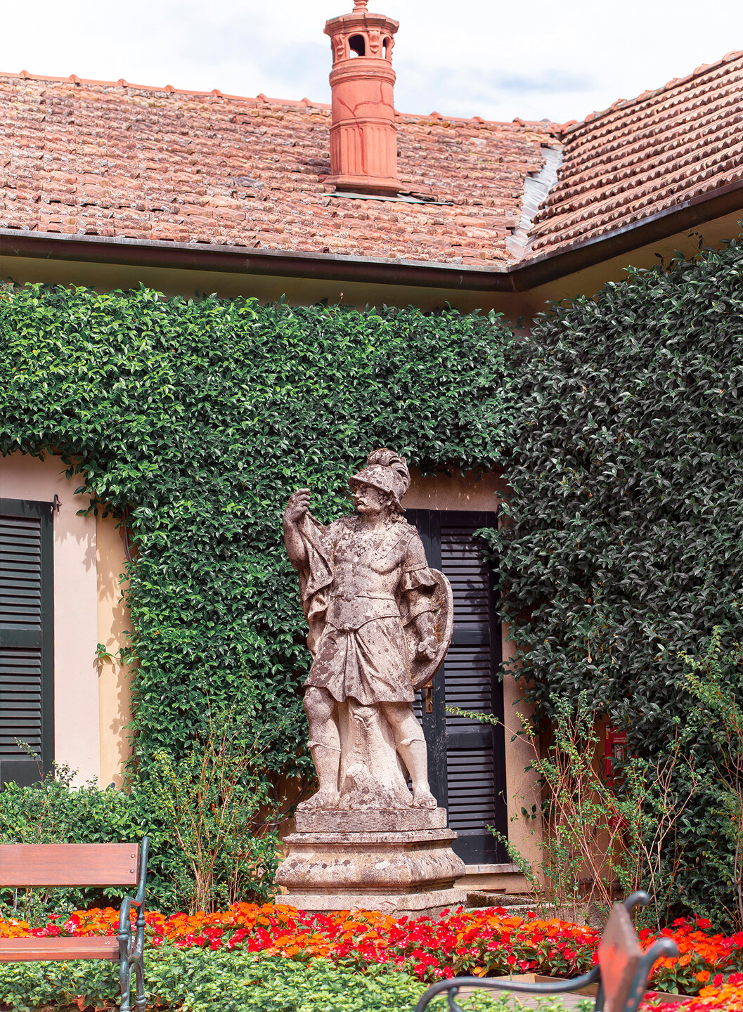 A sculpture in Villa del Balbianello