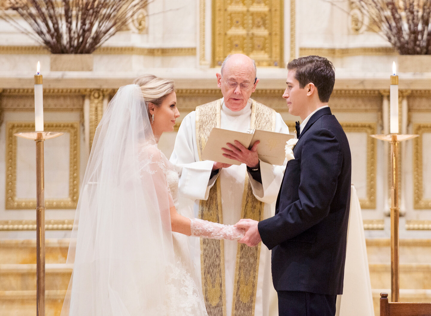 Exchange of wedding vows St Vincent Ferrer