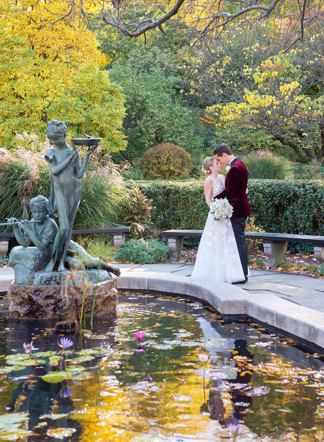 Wedding Portraits Conservatory Gardens Central Park NY