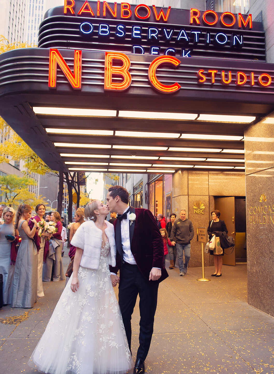 Bride and Groom Rockefeller Center NYC